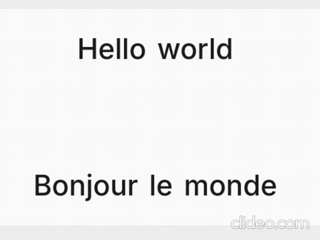 Animated demo: creating word links between “Hello world” and its French translation
